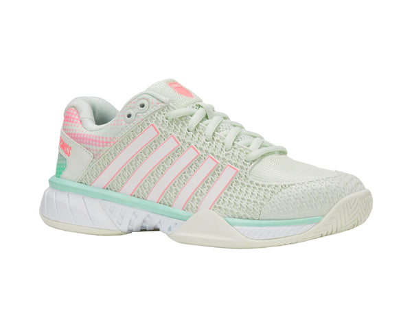 K Swiss EXPRESS LIGHT PICKLEBALL-WIDE ICE/HONEYDEW/NEON PASTEL PINK