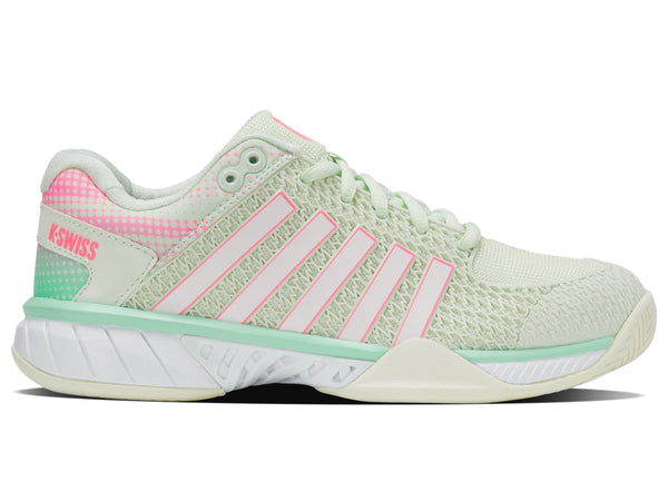 k swiss EXPRESS LIGHT PICKLEBALL-WIDE ICE/HONEYDEW/NEON PASTEL PINK