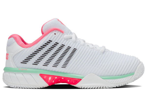 k swiss HYPERCOURT EXPRESS 2 CLAY WHITE/NEON PASTEL PINK/BLACK