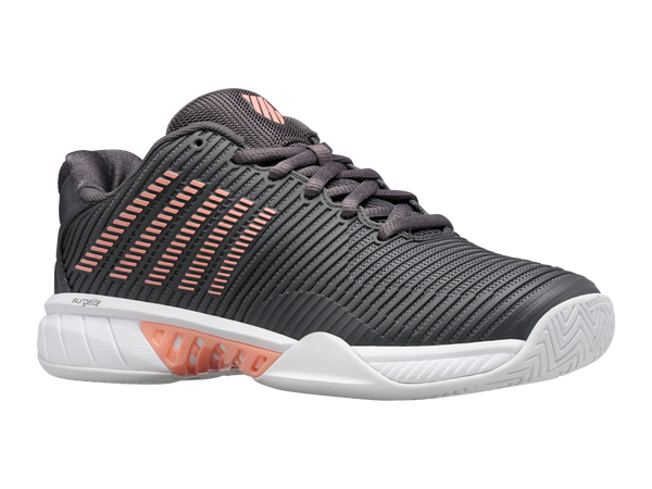K Swiss HYPERCOURT EXPRESS 2-WIDE ASPHALT/WHITE/PEACH AMBER