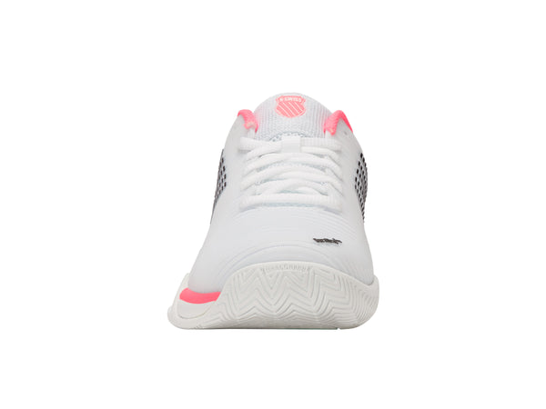 K Swiss HYPERCOURT EXPRESS 2-WIDE WHITE/NEON PASTEL PINK/BLACK