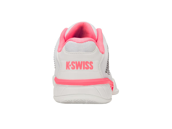 K Swiss HYPERCOURT EXPRESS 2-WIDE WHITE/NEON PASTEL PINK/BLACK