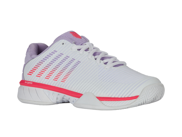K Swiss HYPERCOURT EXPRESS 2-WIDE WHITE/ORCHID PETAL/NEON BLAZE
