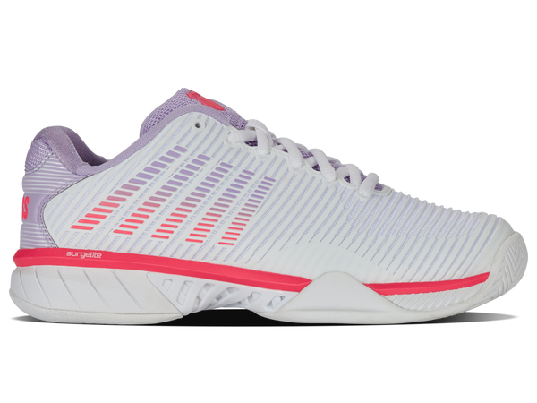 k swiss HYPERCOURT EXPRESS 2-WIDE WHITE/ORCHID PETAL/NEON BLAZE