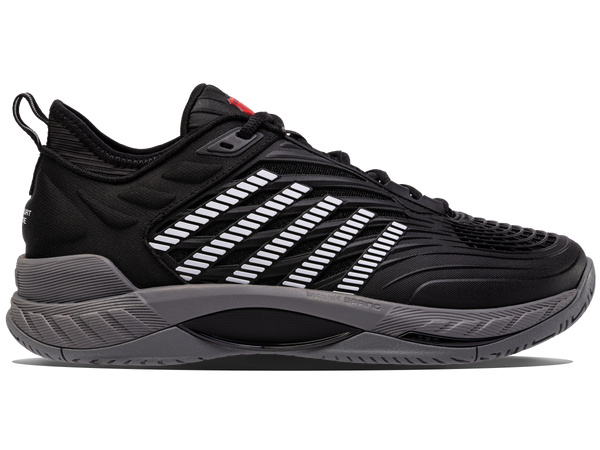 k swiss HYPERCOURT SUPREME 2 BLACK/STEEL GRAY/FIREY RED