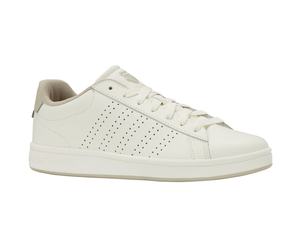K Swiss COURT BASE II SNOW WHITE/LIGHT GRAY/PEYOTE