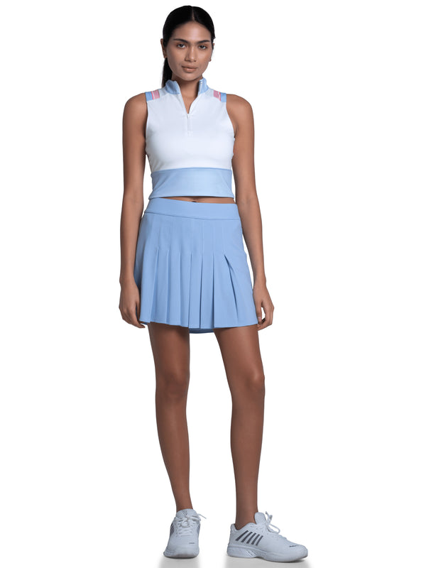 k swiss EDGE CUT CROP TANK AIR BLUE