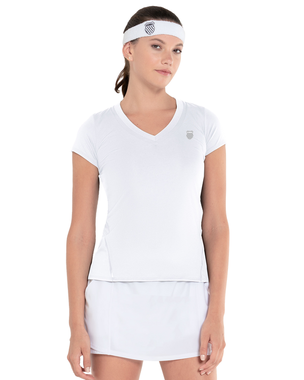 k swiss EXCEL V-NECK S/S WHITE
