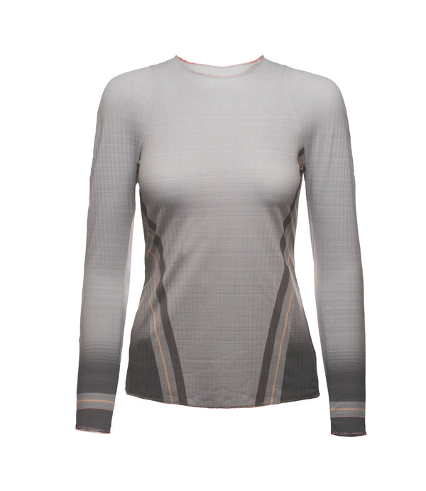 k swiss PLEATED L/S CREW ASPHALT