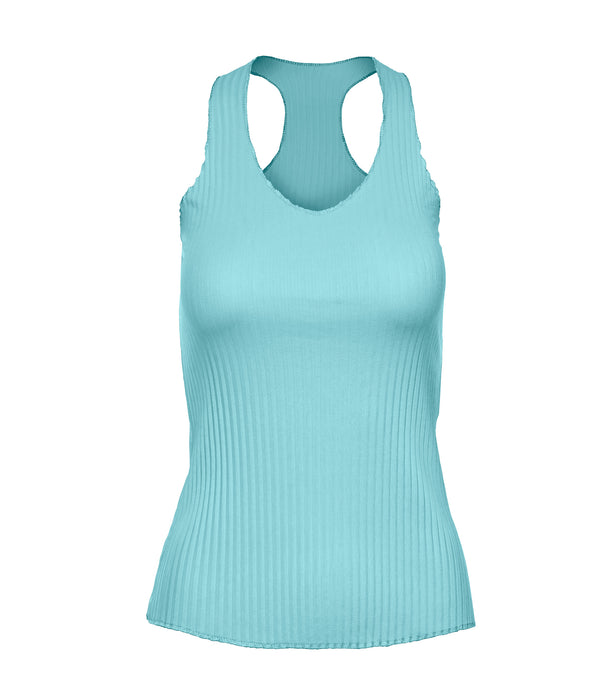 k swiss PLEATED V-NECK TANK 2 ANGEL BLUE