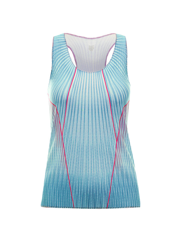 k swiss PLEATED V-NECK TANK ANGEL