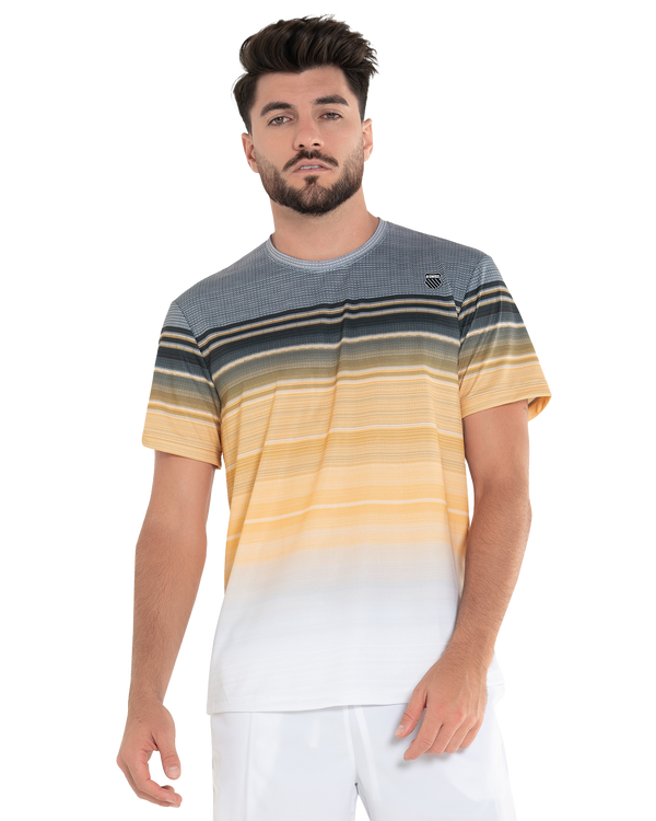 k swiss RADIANT STRIPE S/S T-SHIRT AMBER