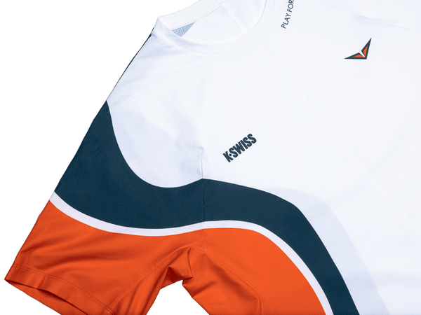 K Swiss RBLV MI M.F.P. SHIRT WHITE/STARGAZER/ORANGE
