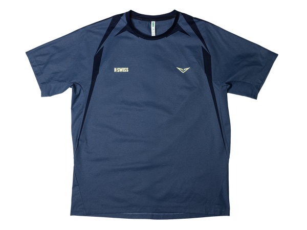 k swiss RUBLEV US OPEN SHIRT BLUE/YELLOW