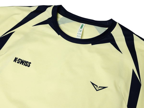 K Swiss RUBLEV US OPEN SHIRT YELLOW/BLUE