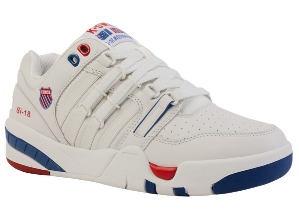 K Swiss SI-18 PREMIUM WHITE/MARS RED/FEDERAL BLUE