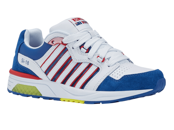 K Swiss SI-18 RANNELL WHITE/BLUE/RED/SULPHUR