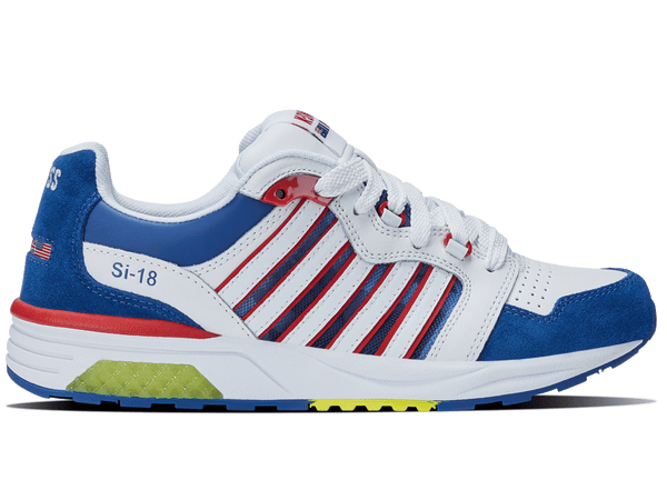k swiss SI-18 RANNELL WHITE/BLUE/RED/SULPHUR