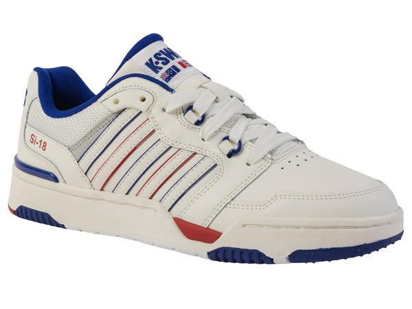K Swiss SI-18 RIVAL SNOW WHITE/NAVY/RED