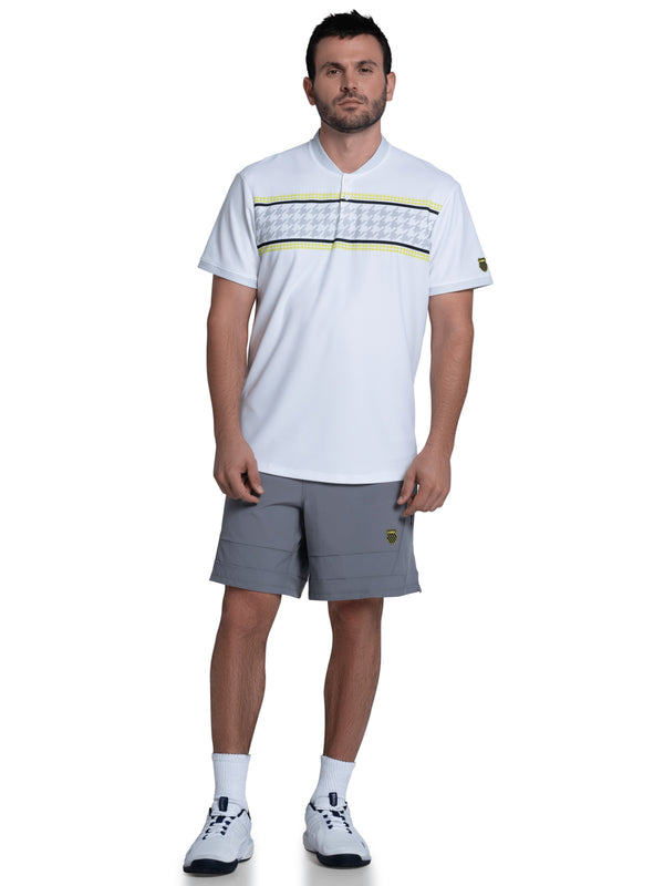 k swiss STRIKE HENLEY S/S WHITE/KIWI
