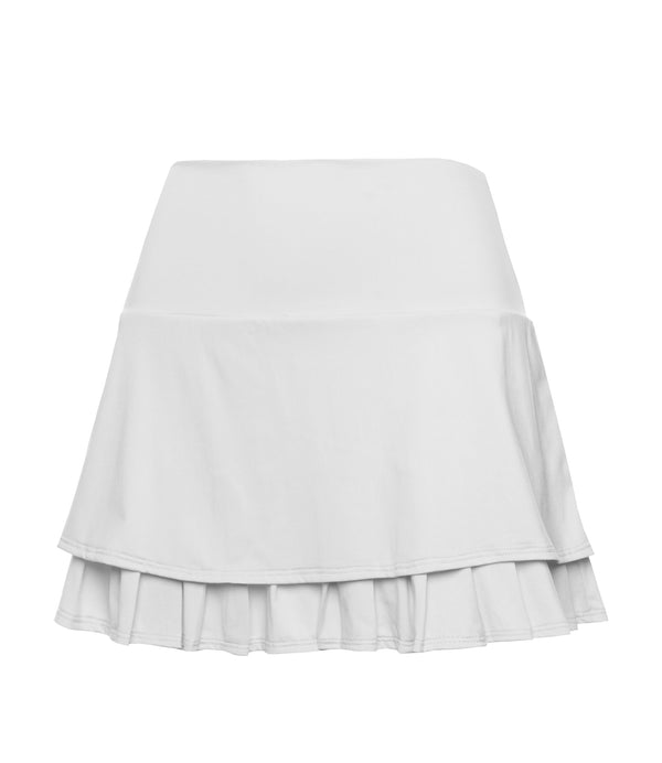 k swiss TIER PLEAT SKIRT-14" WHITE