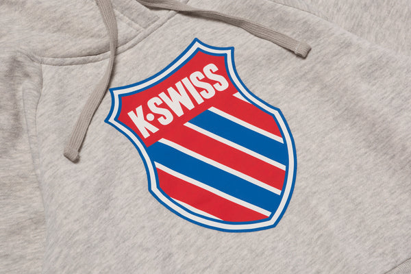 K Swiss WOMENS GRIND CROPPED HOODIE GREY HEATHER