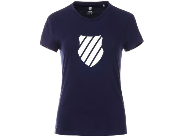 k swiss WOMENS LOGO TEE NAVY