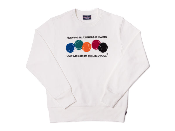 k swiss ROWING BLAZERS X K-SWISS CREWNECK SWEATSHIRT WHITE