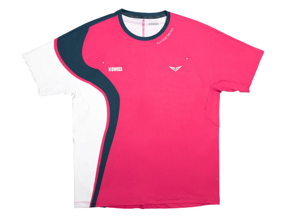k swiss RUBLEV AO M.F.P. SHIRT NEON BLAZE/STARGAZER/WHITE