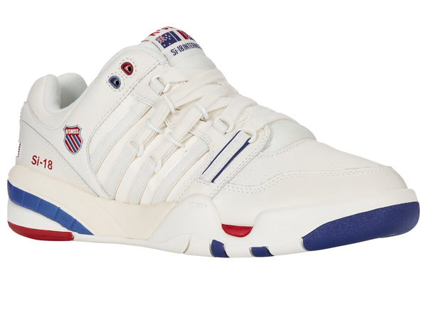 K Swiss SI-18 INTERNATIONAL C BRIGHT WHITE/CLASSIC BLUE/RED