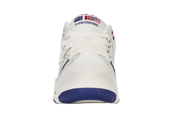 K Swiss SI-18 INTERNATIONAL C BRIGHT WHITE/CLASSIC BLUE/RED