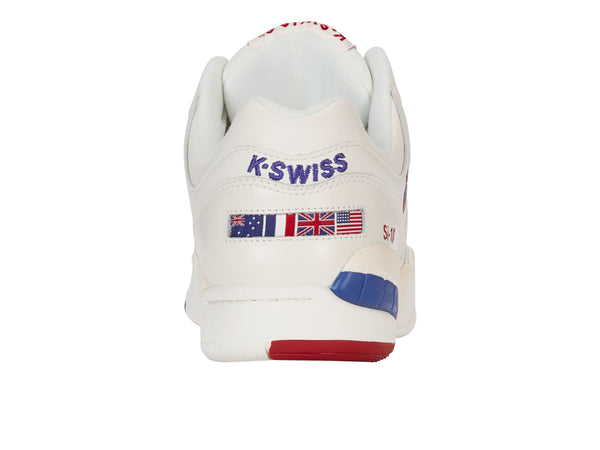 K Swiss SI-18 INTERNATIONAL C BRIGHT WHITE/CLASSIC BLUE/RED