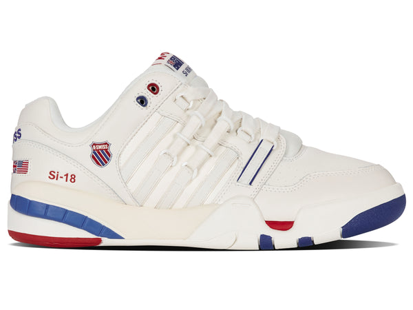k swiss SI-18 INTERNATIONAL C BRIGHT WHITE/CLASSIC BLUE/RED
