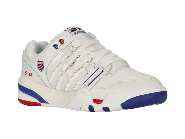 K Swiss SI-18 INTERNATIONAL C BRILLIANT WHITE/CLASSIC BLUE/RED