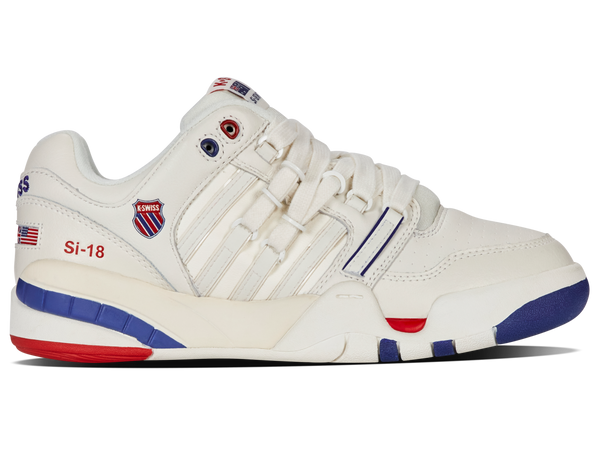 k swiss SI-18 INTERNATIONAL C BRILLIANT WHITE/CLASSIC BLUE/RED