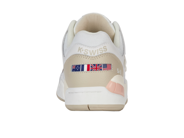 K Swiss SI-18 INTERNATIONAL C BRILLIANT WHITE/OATMEAL/CAMEO ROSE