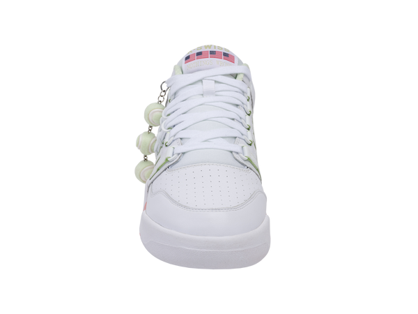 K Swiss SI-18 INTERNATIONAL C X BROCK WHITE/PINK LEMONADE/TENNIS BALL/COURT/EGRET
