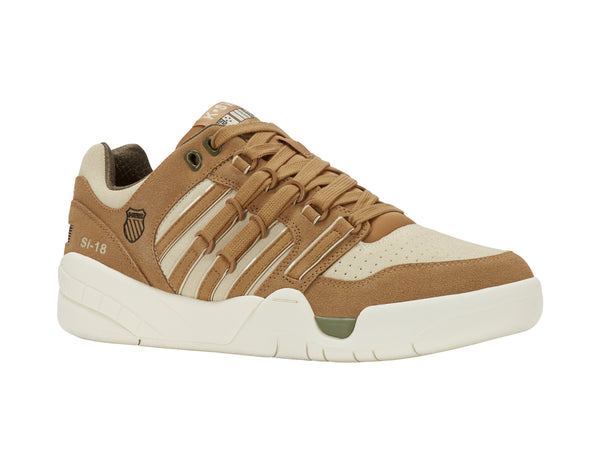 K Swiss SI-18 INTERNATIONAL SDE INDIAN TAN/CREME BRULEE/BURNT OLIVE/SNOW WHITE