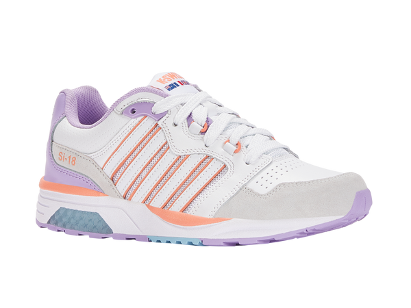 K Swiss SI-18 RANNELL WHITE/PURPLE ROSE/CANYON SUNSET