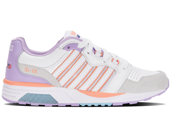 k swiss SI-18 RANNELL WHITE/PURPLE ROSE/CANYON SUNSET