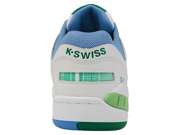 K Swiss SI-18 WHITE/LITTLE BOY BLUE/BRIGHT MARIGOLD/GREEN TABOUR