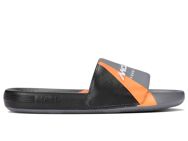 k swiss SLIDE SANDAL X MCLAREN F1 TEAM ANTHRACITE/BLACK/PAPAYA