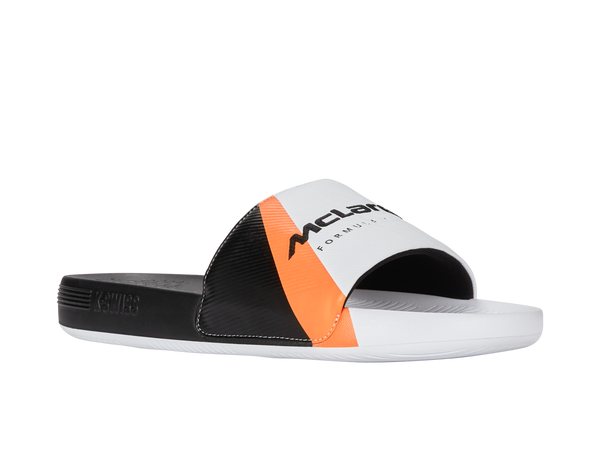 K Swiss SLIDE SANDAL X MCLAREN F1 TEAM WHITE/BLACK/PAPAYA