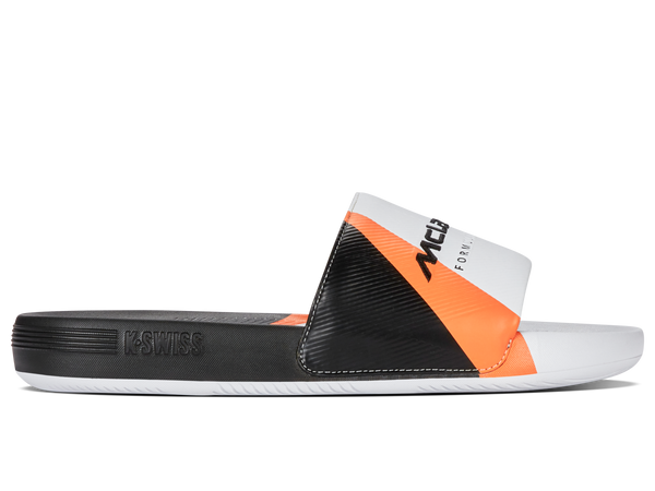 k swiss SLIDE SANDAL X MCLAREN F1 TEAM WHITE/BLACK/PAPAYA