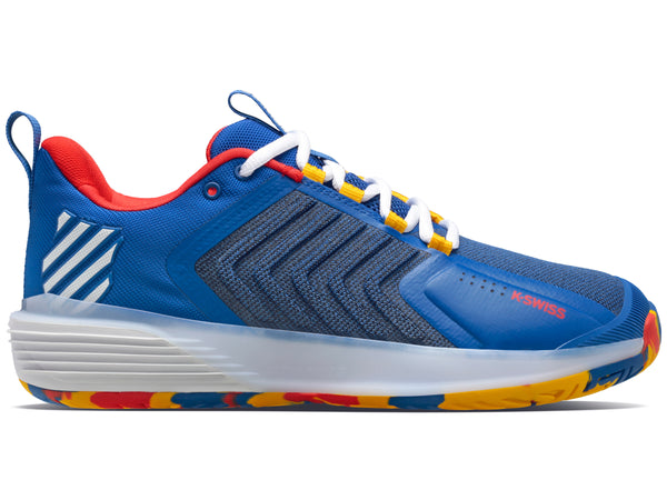 k swiss ULTRASHOT 3 CLASSIC BLUE/BERRY RED/LEMON CHROME