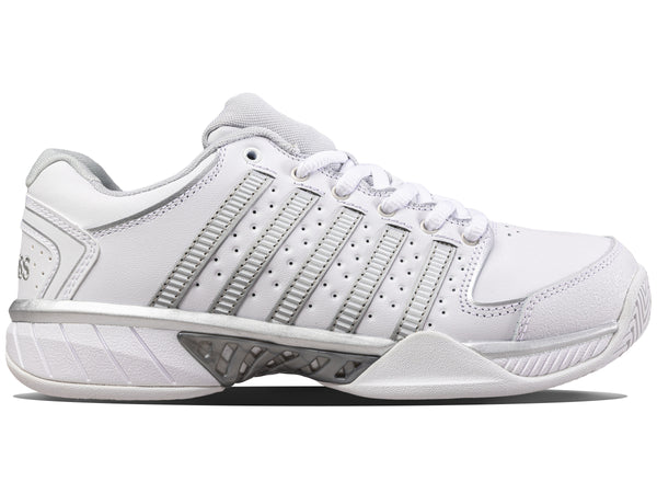 k swiss WOMENS HYPERCOURT EXPRESS LEATHER WHITE/SILVER/GLACIER GRAY