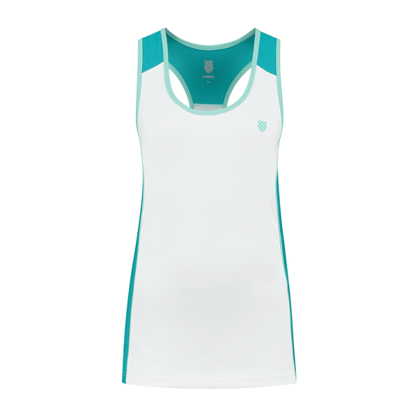 k swiss WOMENS HYPERCOURT SPEED TANK WHITE / ALGIERS BLUE