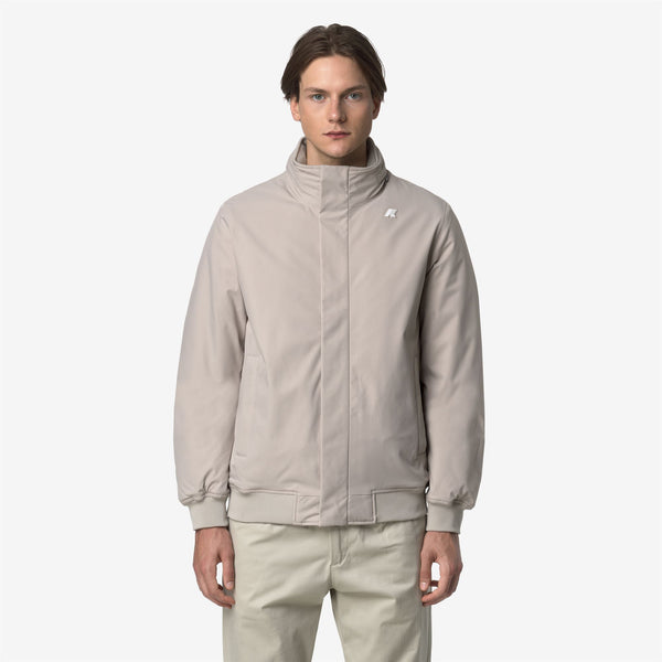 K Way AMAURY TWILL MARMOTTA BEIGE CASHMERE-GREY GOAT