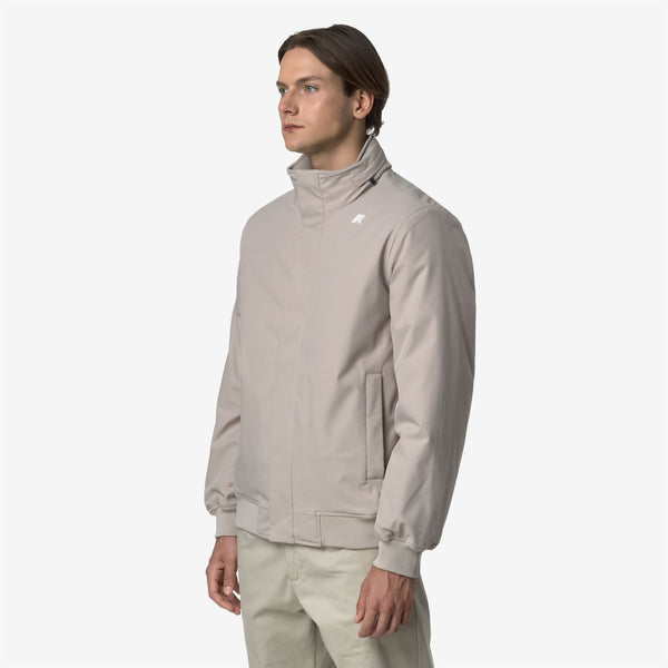 K Way AMAURY TWILL MARMOTTA BEIGE CASHMERE-GREY GOAT