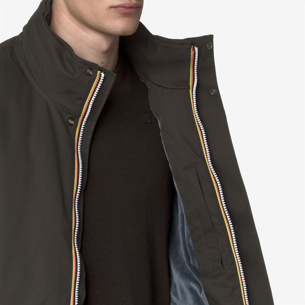 K Way AMAURY TWILL MARMOTTA BLACK OLIVE-BLUE AIRFORCE